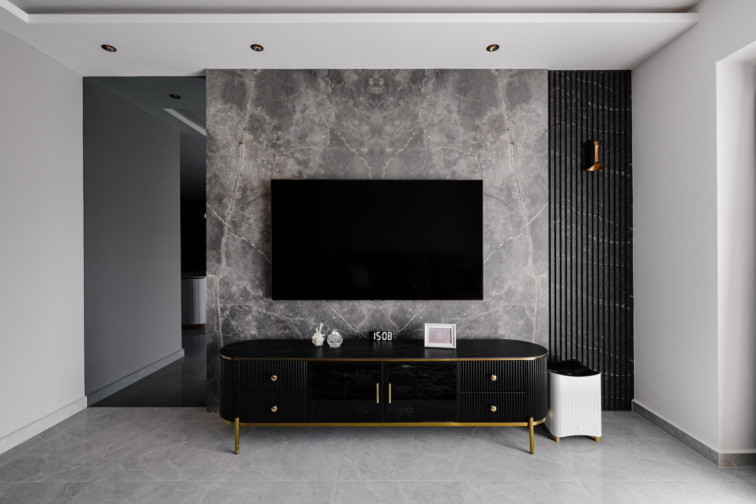 HD wallpaper Cool Interior Design black flat screen tv room house  living  Wallpaper Flare