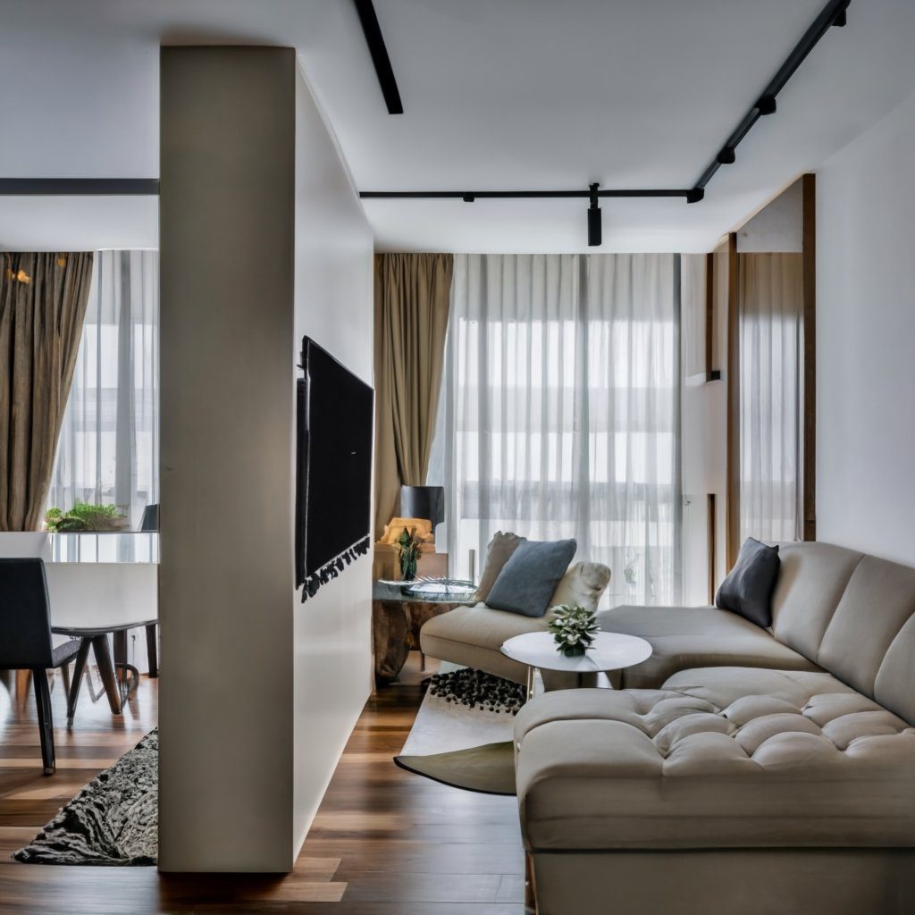 Singapore minimalist design interior at HDB