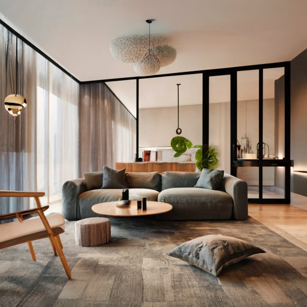 popular colors and materials in contemporary interior design