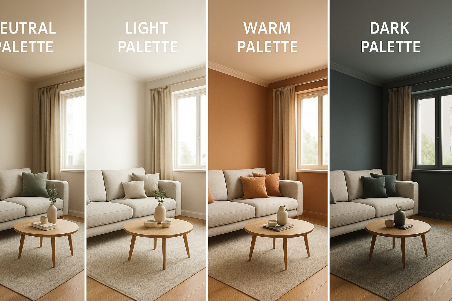 how different color palettes can affect room perception