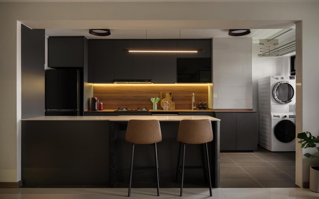 HDB 4-Room Kitchen Design: Work Triangle, Ventilation and Materials